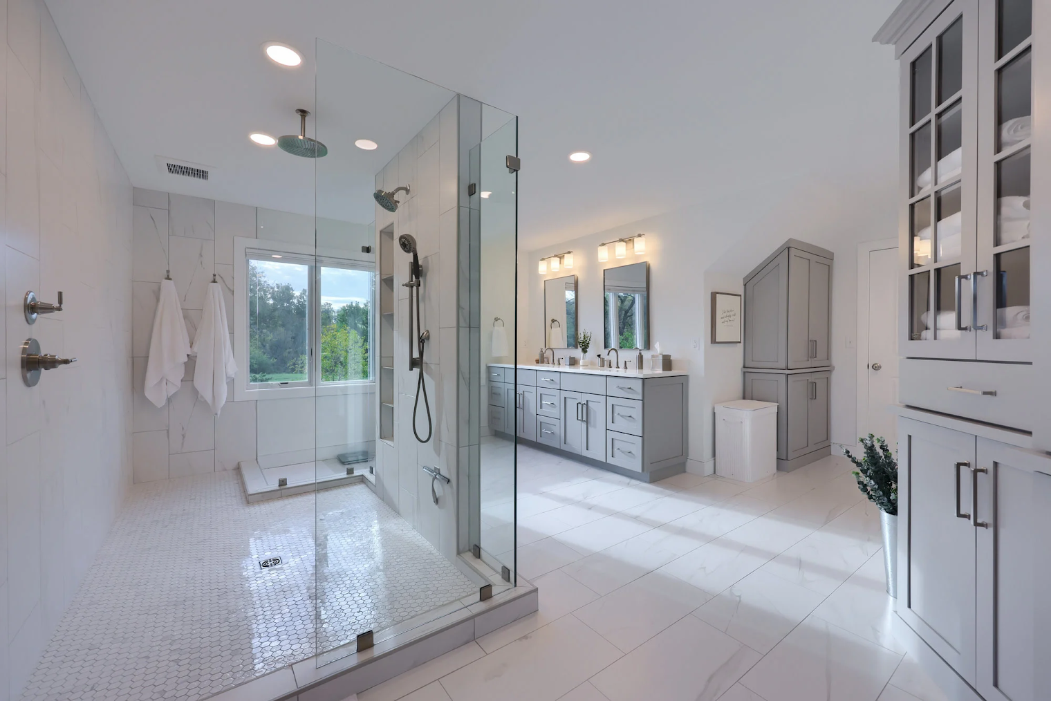 Bathroom remodeling and renovation project.